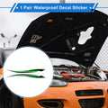 1 Pair Four-Wave Stripes Pattern Car Bumper Sticker Decal for Universal (180cm)
