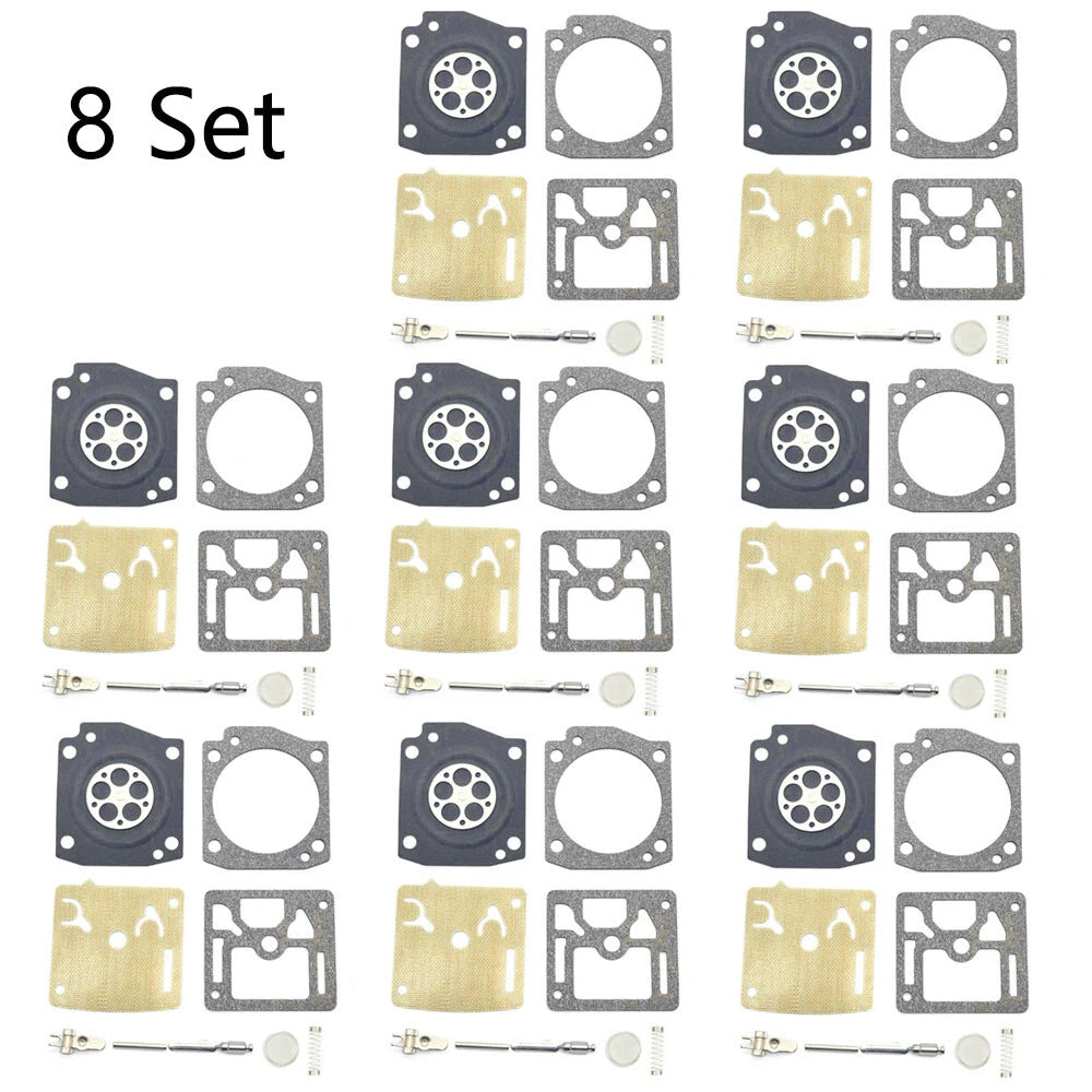 Set of 8 Carburetor Gasket Repair Kit for Husqvarna 362 365 371 372 (RB-60)