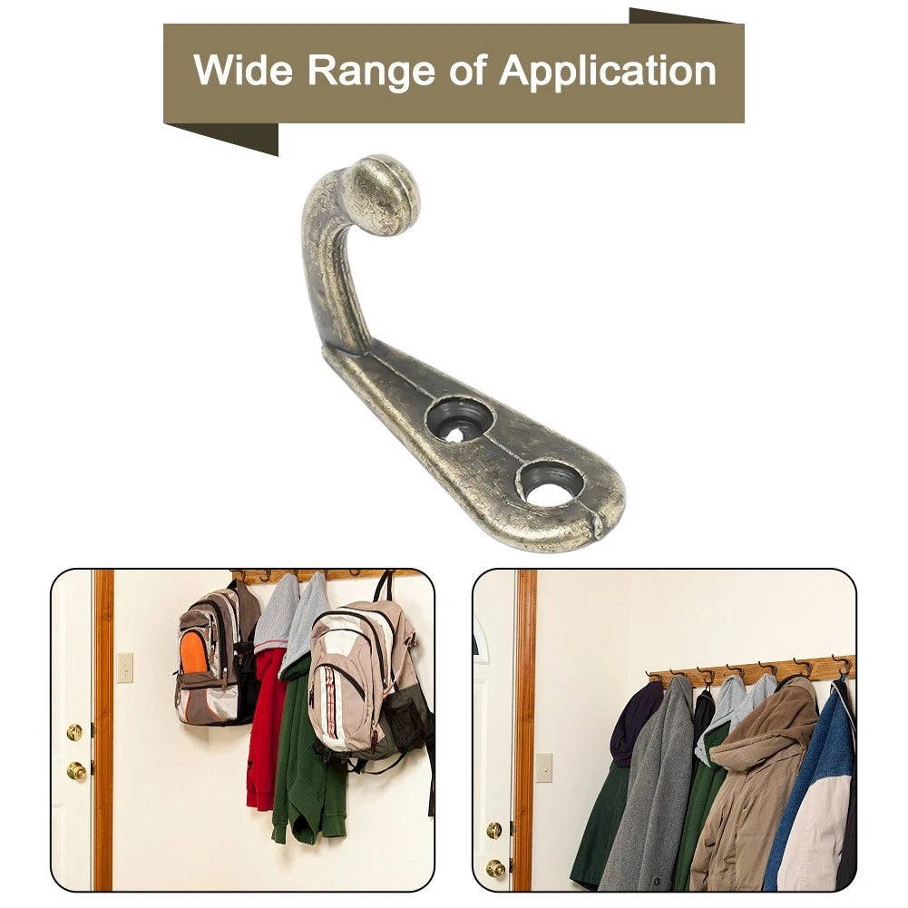 10pcs Wall Mounted Robe Hook Clothes Hanger with Screws Set