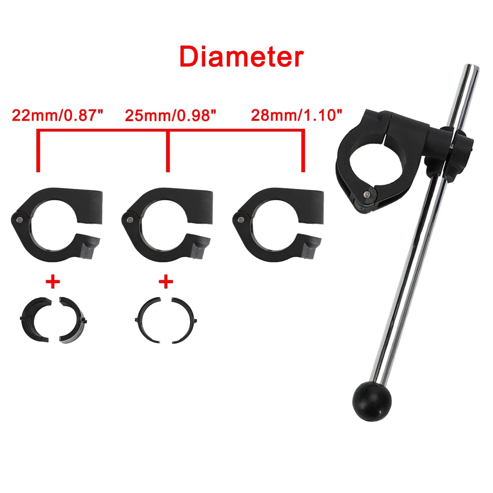 Adjustable Wind Screen Windshield for Universal Motorcycle (22MM 25MM 28MM)