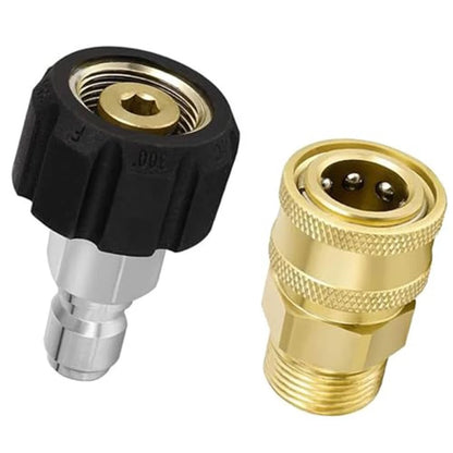 2X M22-14 High Pressure Washer Adapter 1/4 Quick Connect