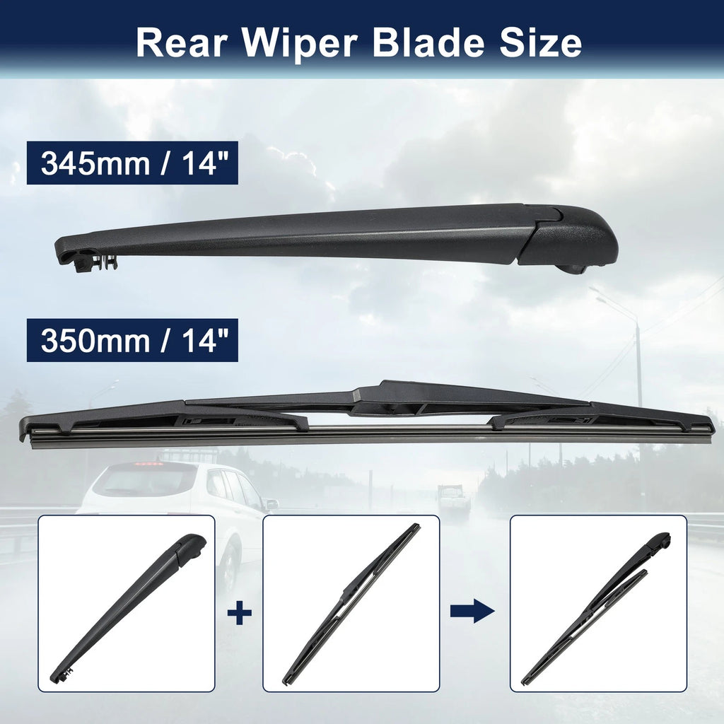 Rear Windshield Wiper Arm Set for Toyota C-HR (2018–2020)