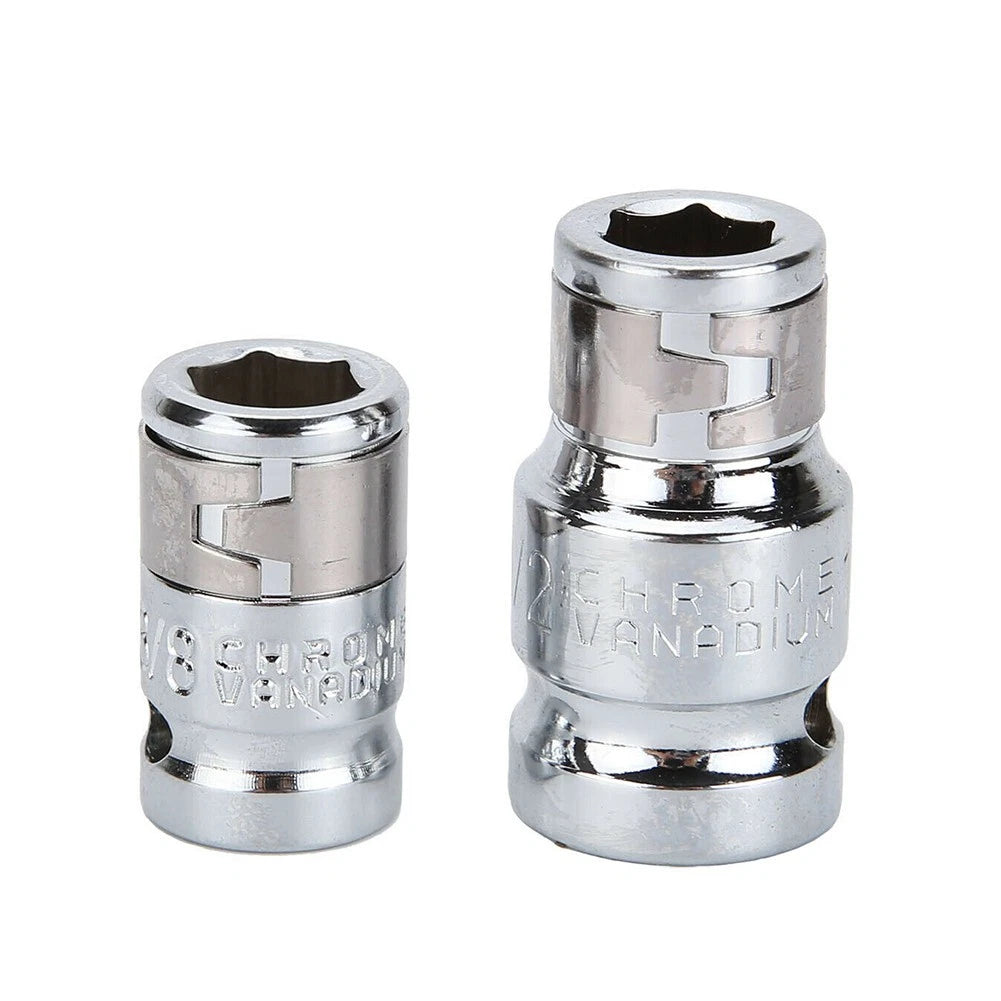 2X 3/8" 1/2" Drive Socket Adapters for Hexagon Screwdriver Bit Tool