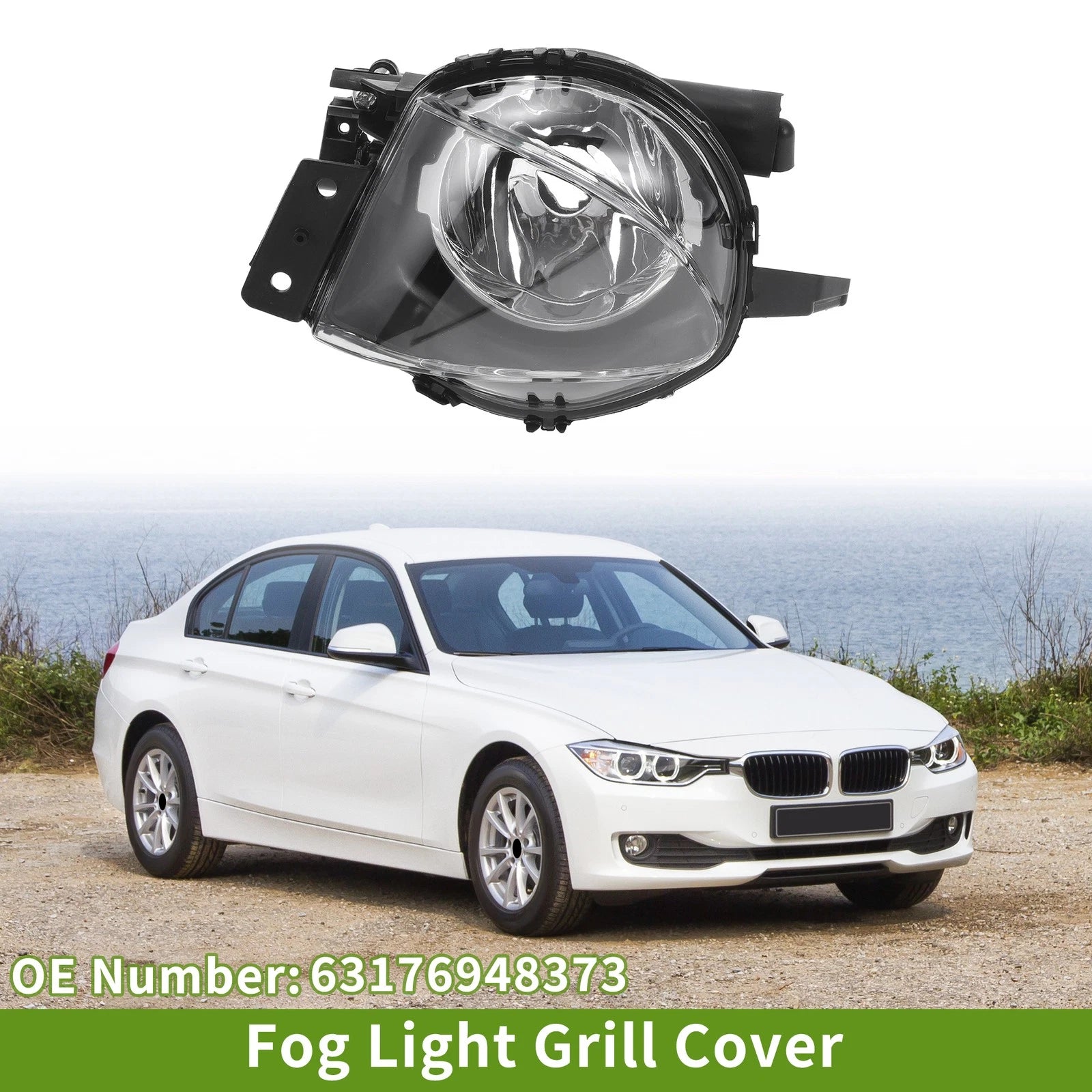 Left Fog Light Grill Replacement for BMW 330i (2006–2008)