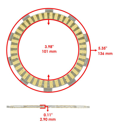 Clutch Friction Steel Plates Kit for Honda TRX500FPM Foreman 500 4x4 (2008–2011)