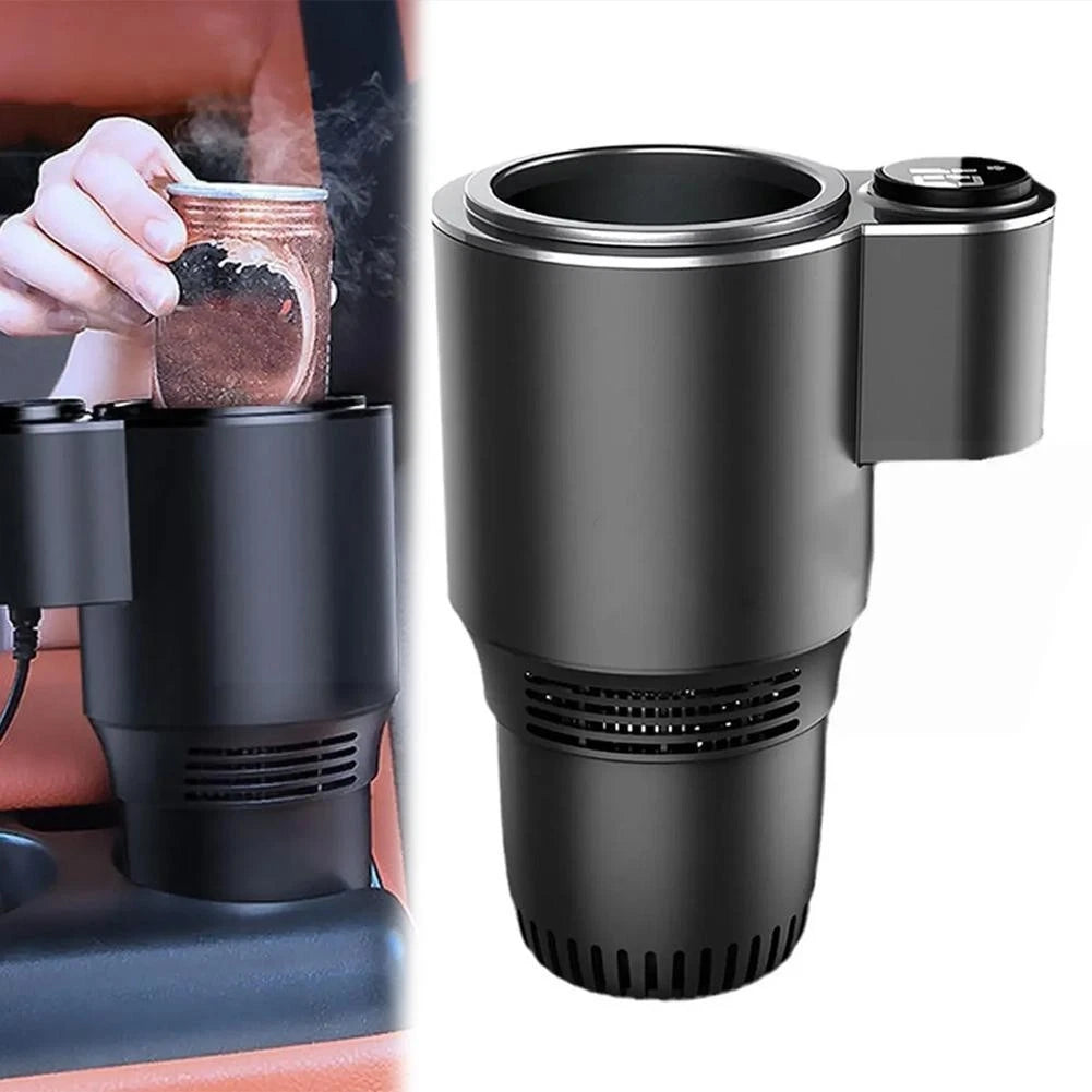 12V Car Beverage Warmer Cooler with Temperature Control for Outdoor Use