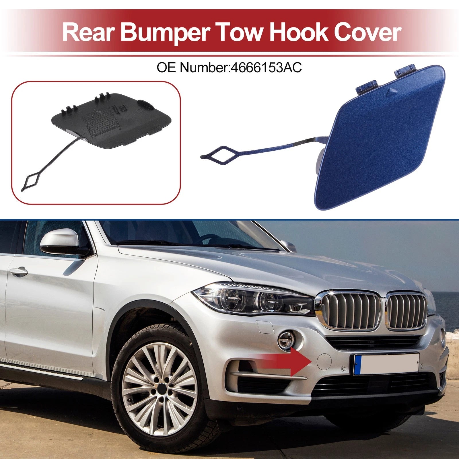 Rear Tow Hook Cover Cap Replacement for BMW 428i (2014–2020)