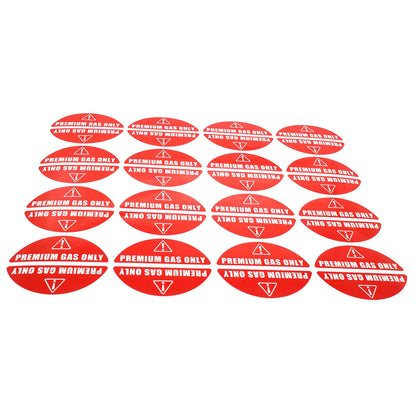 16 Pairs Gas Only Stickers for High Performance Engines & Gas Cans