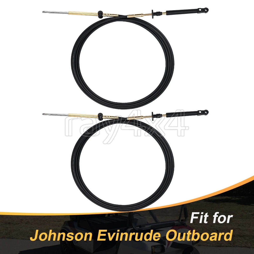 2X Snap-In Control Cable 0173114 for Johnson Evinrude OMC (14')
