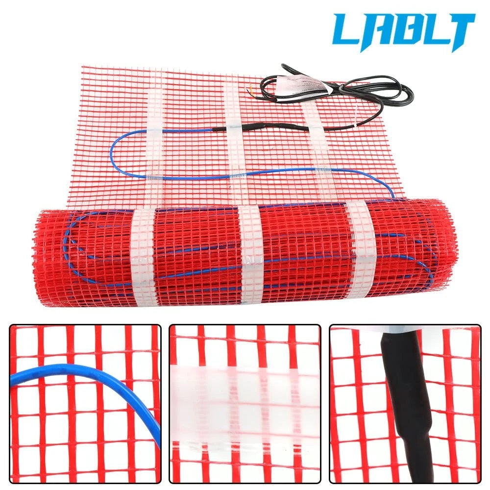 Electric Radiant Floor Heating Mat Kit for Tile (30 Sqft, 120V)