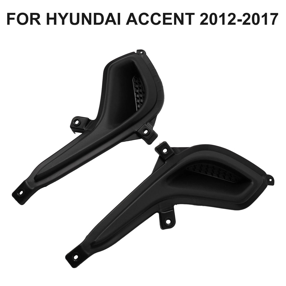 Set of 2 Front Bumper Fog Light Hole Covers for Hyundai Accent (2012–2017)