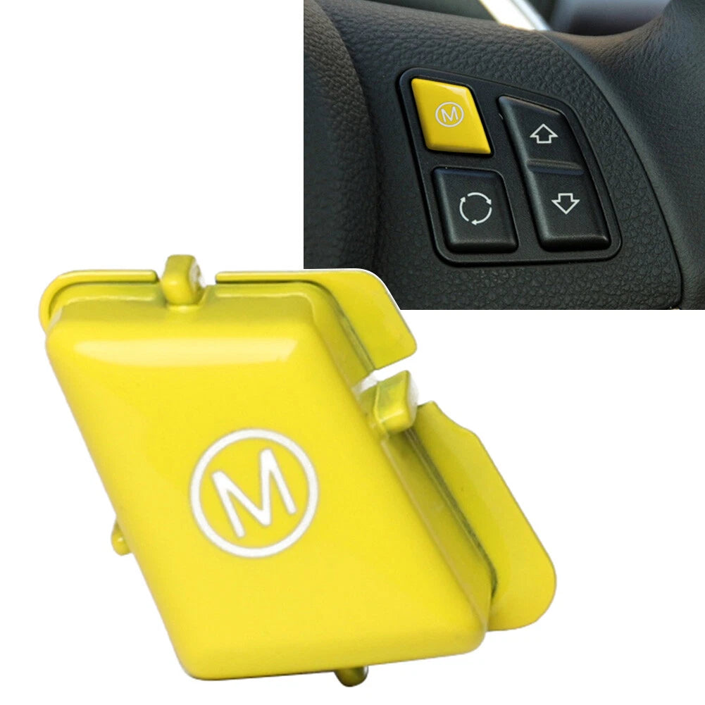 Steering Wheel Button Cover for BMW 3 Series M3 E90 E91 E92 E93 (2007–2013) Yellow