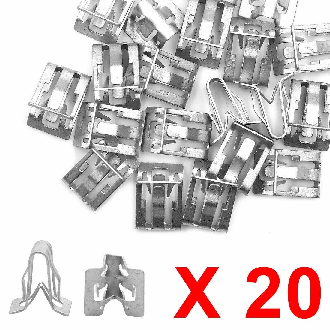 20pcs Metal Fastener Retainer Clips for Auto Dash Trim