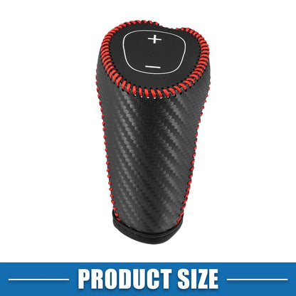 Gear Shifting Knob Cover Trim for Chevy Equinox Malibu Black Red Stitch