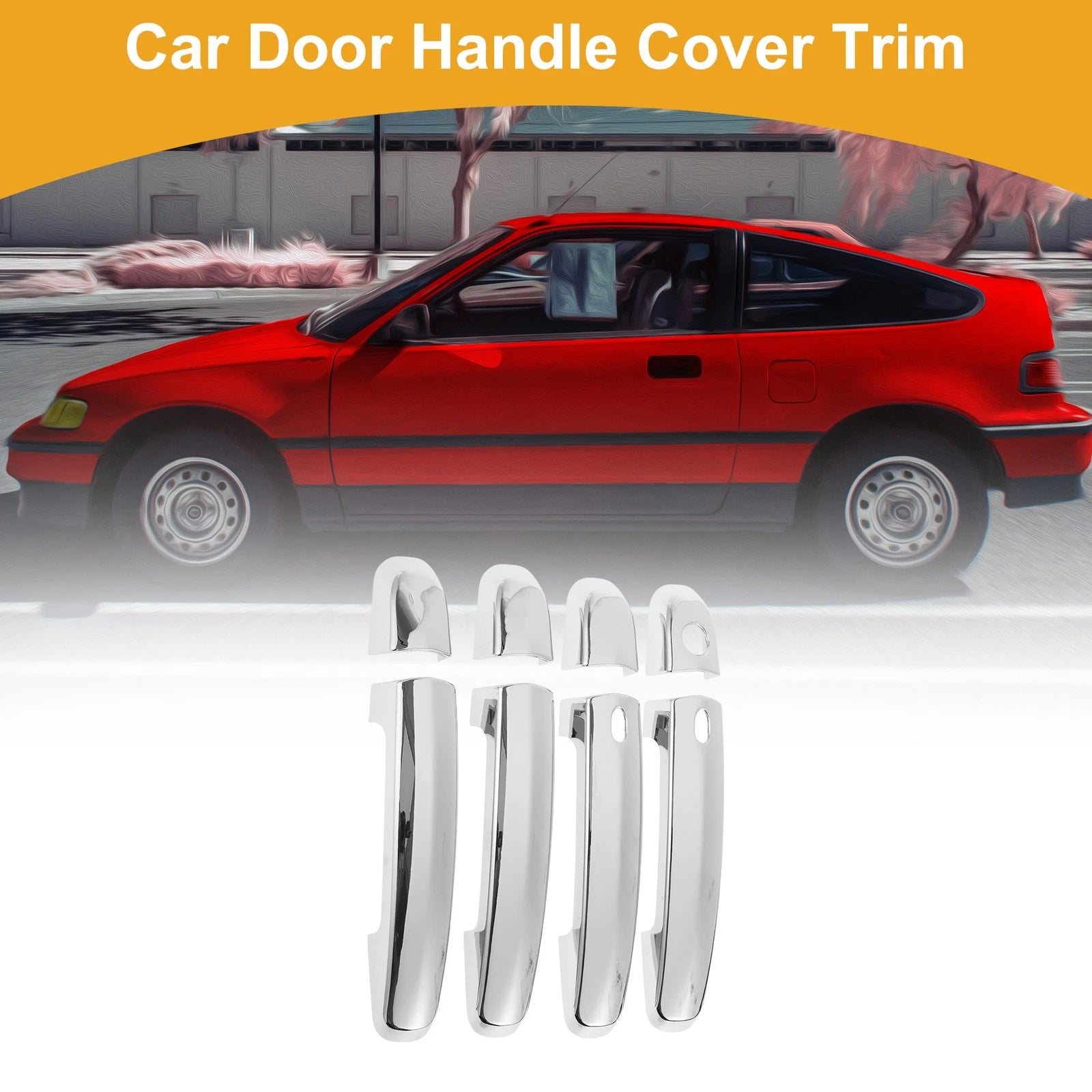 Door Handle Cover Trim for Suzuki Swift (2005–2017) Silver Tone