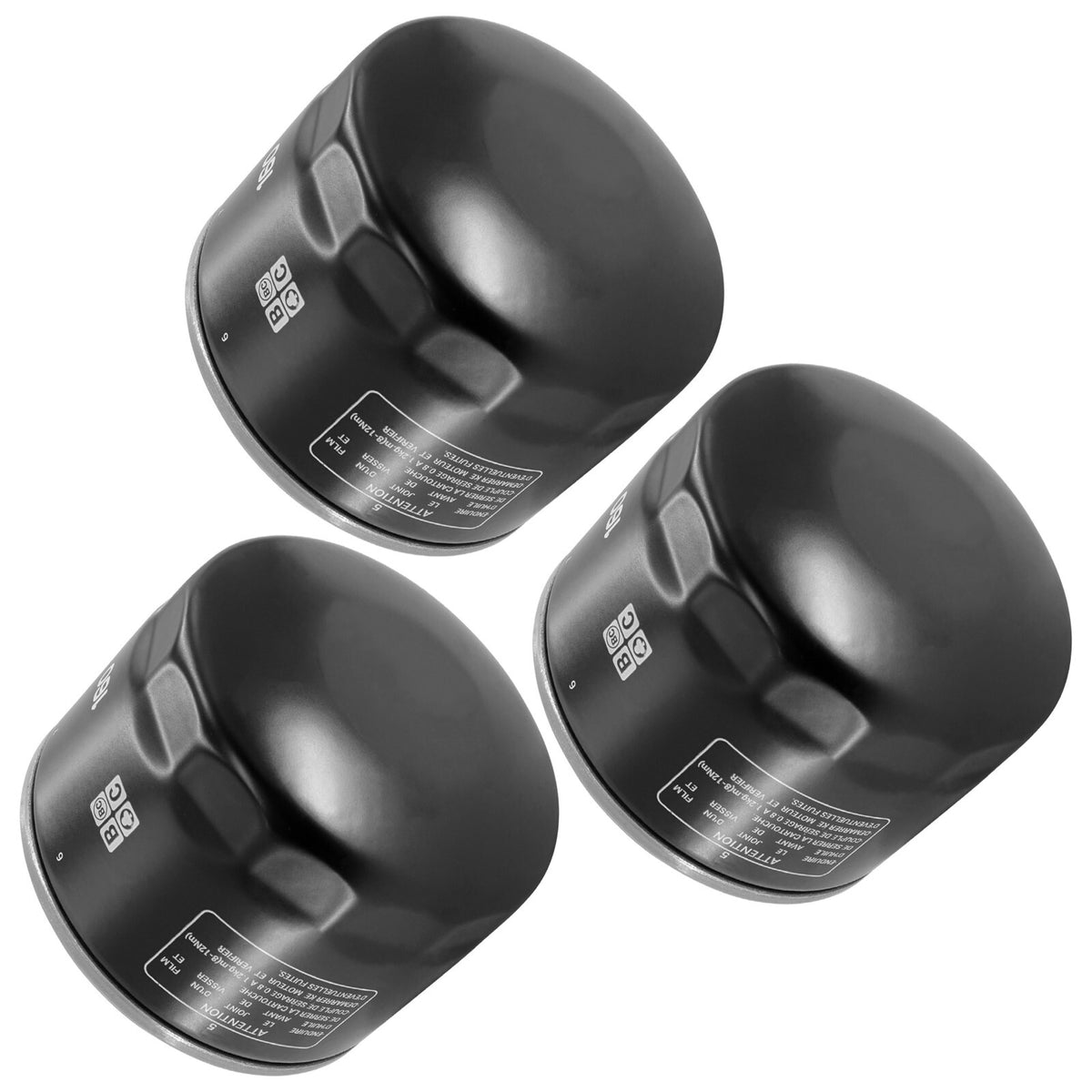 3 Pack Oil Filter Set Heavy Duty for BMW R1200RT R1200GS (2005–2014)