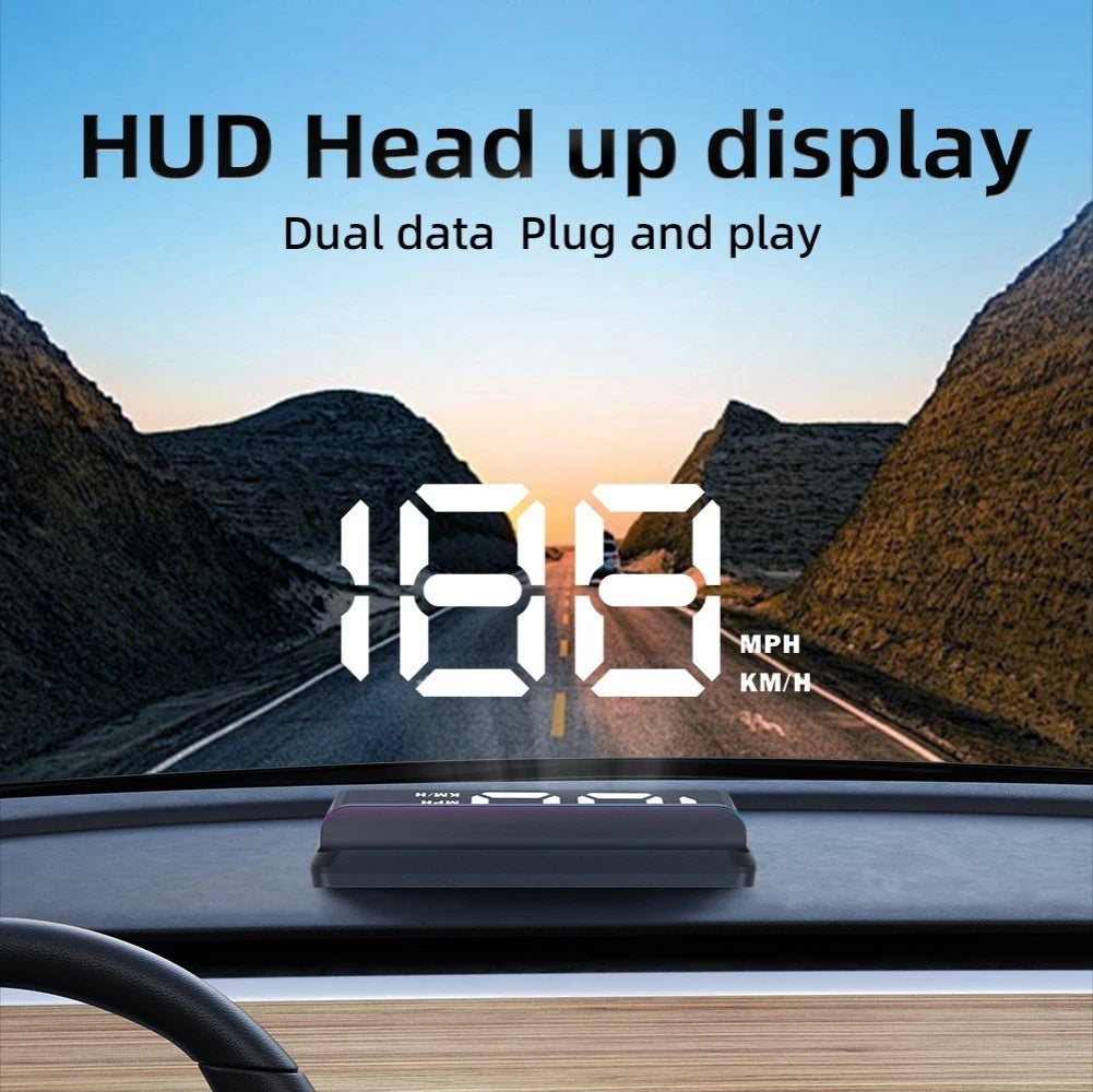Car Head Up Display Digital HUD GPS Speedometer with High Refresh Rate