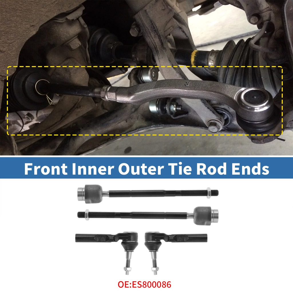 Tie Rod End Link 6pc Front Inner Outer for Pontiac G6 (2005–2010)
