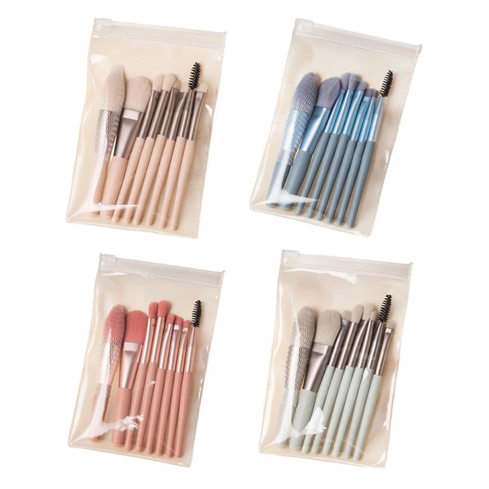 2X Portable Brush Set for Makeup Application (Foundation, Blush, Eyeshadow)