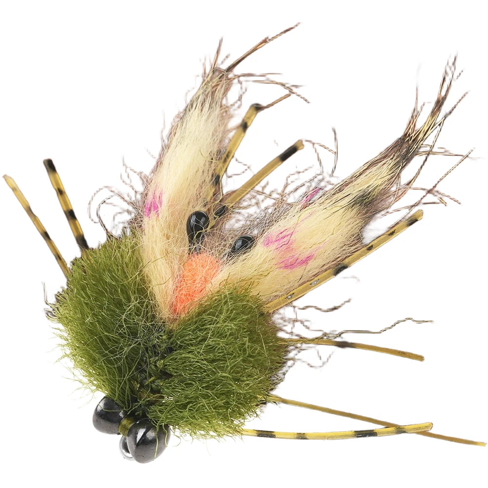 Olive Green Crab Pattern Fly Lure 4.5cm for Saltwater Bonefish