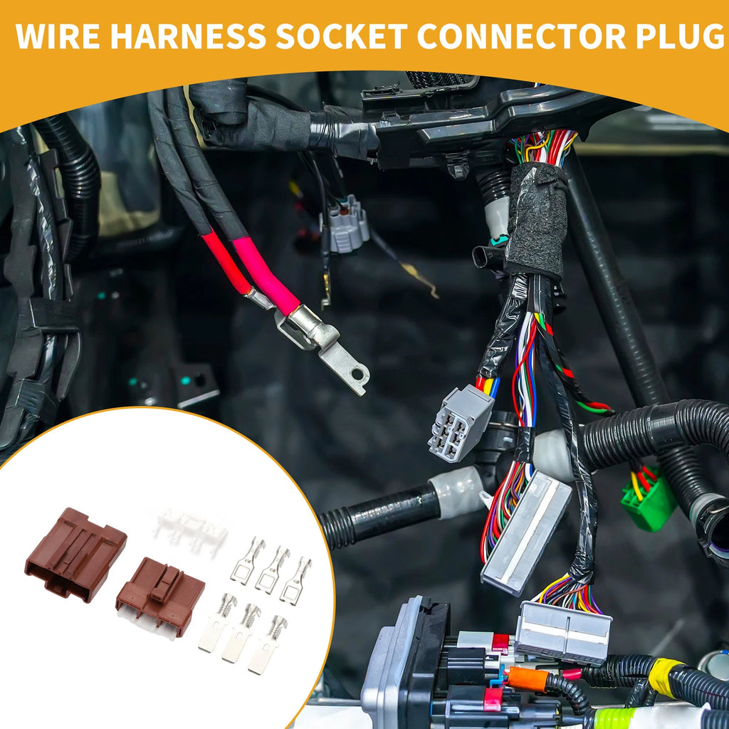 3 Pin Waterproof Wire Harness Socket Connector Plug for Car Boat RV (1 Set)