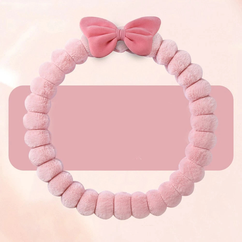 Winter Steering Wheel Cover for 36CM Wheels (Soft Bow Design)