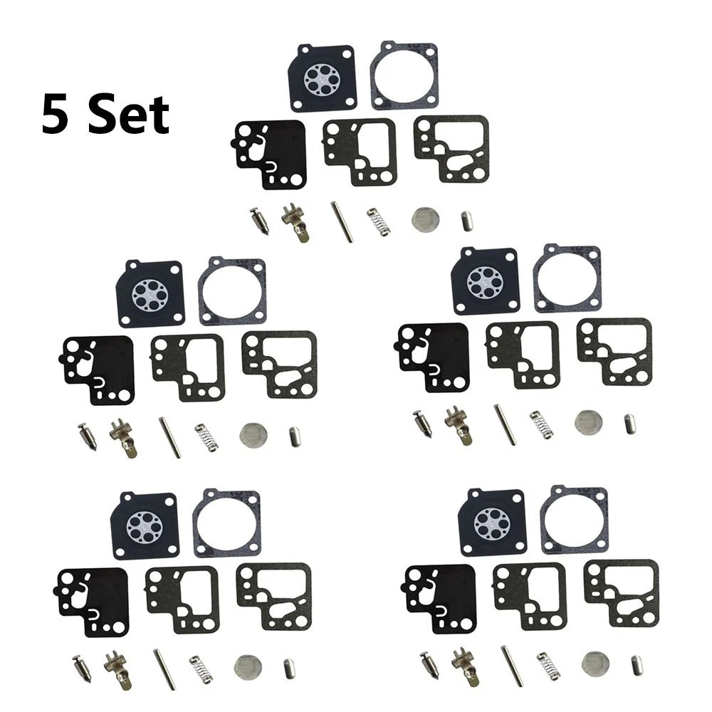 Set of 5 Carburetor Repair Kits for Stihl HS46 HS56 (ZAMA RB-186 C1T-S195)