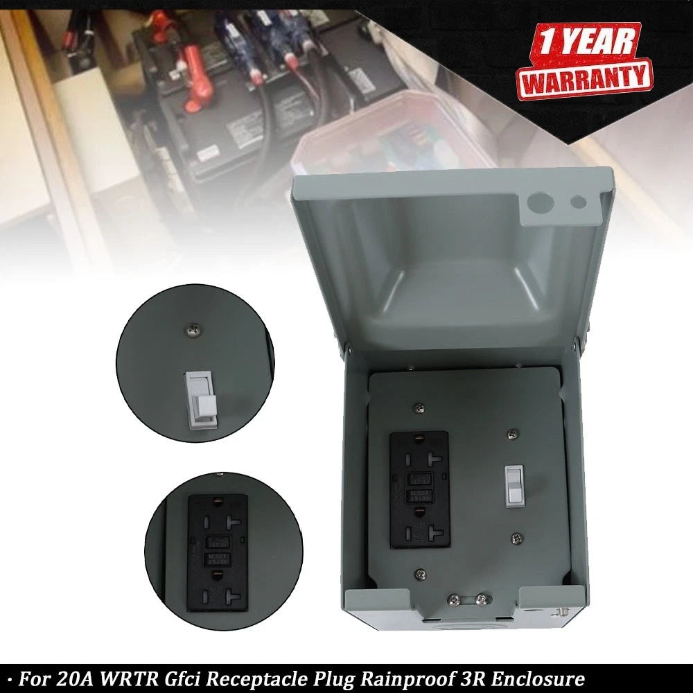 Electrical Outlet Cover with Switch for Outdoor Use (20 AMP GFCI)