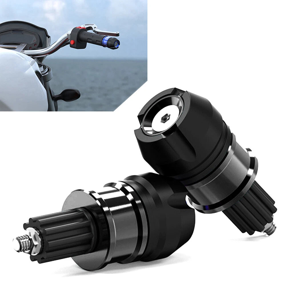 Handlebar Grips Bar End Cap Plugs for Motorcycle ATV (CNC Aluminum)