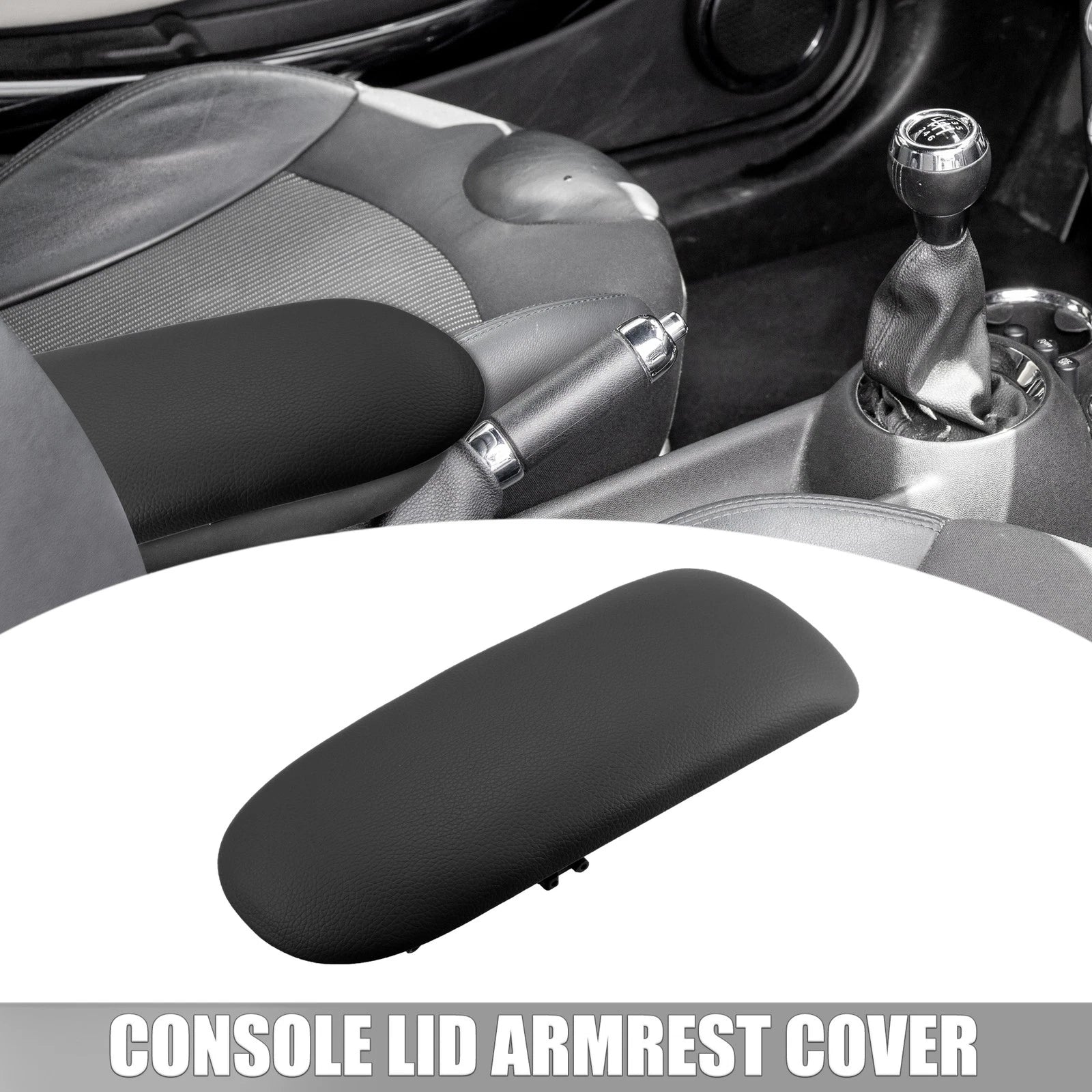 Center Console Armrest Cover Replacement for BMW Mini Cooper (2002–2008) Faux Leather