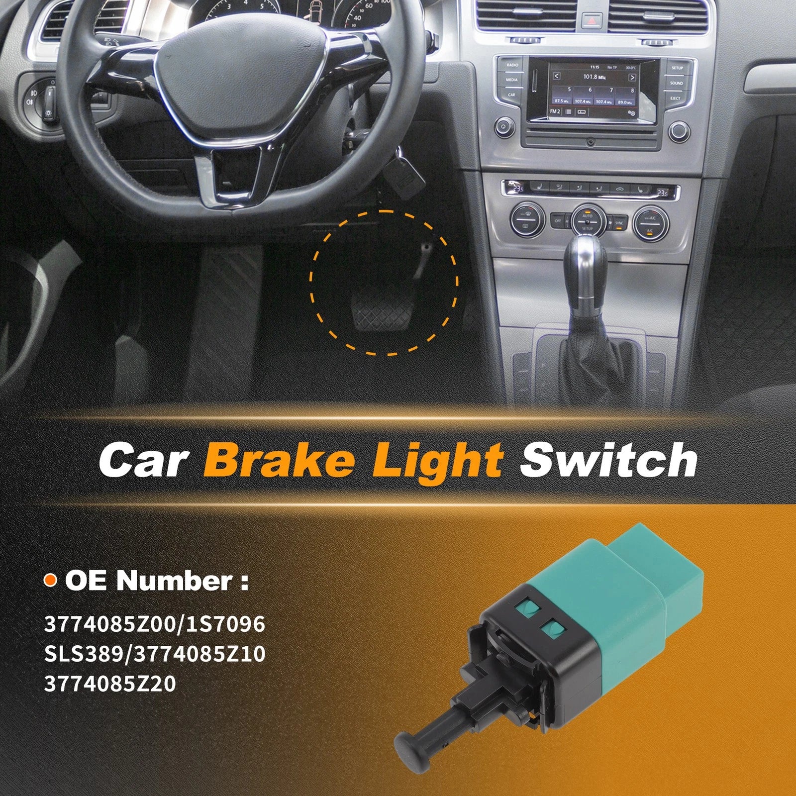 Brake Light Switch for Chevrolet Aveo (2004–2011) 3774085Z00