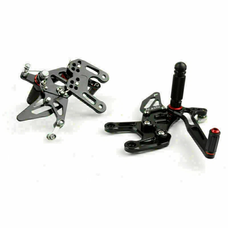 Rearsets Footpegs Pedals for Kawasaki ZX-10R Ninja (2008–2010) Black T9