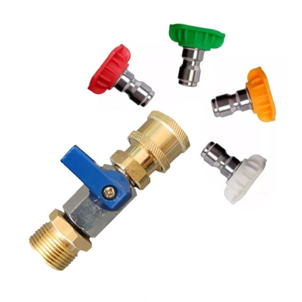 Quick Connect M22 Adapter 14mm with On Off Switch for Pressure Washers