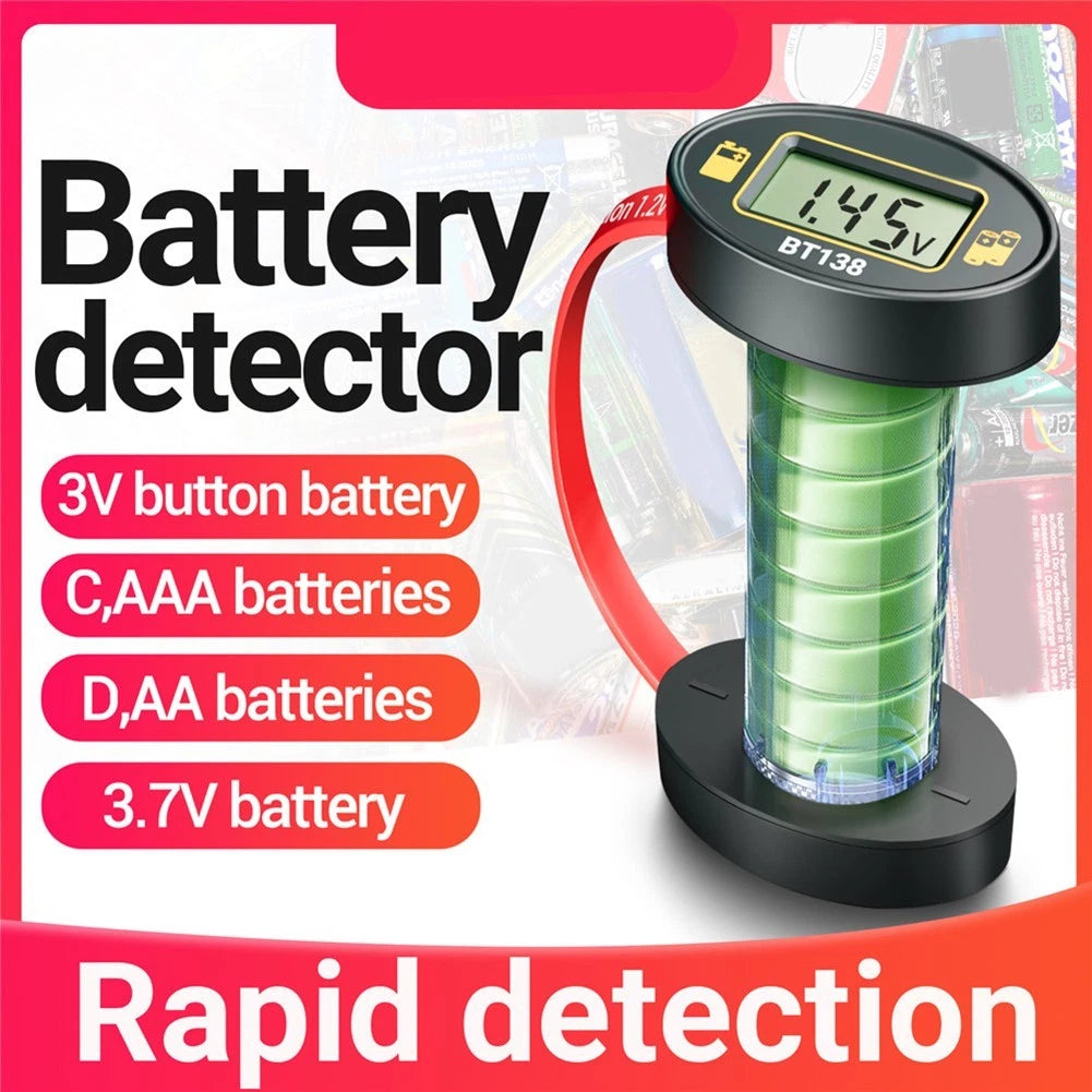 Battery Tester for 1.2V to 9V Lithium Alkaline Button Batteries