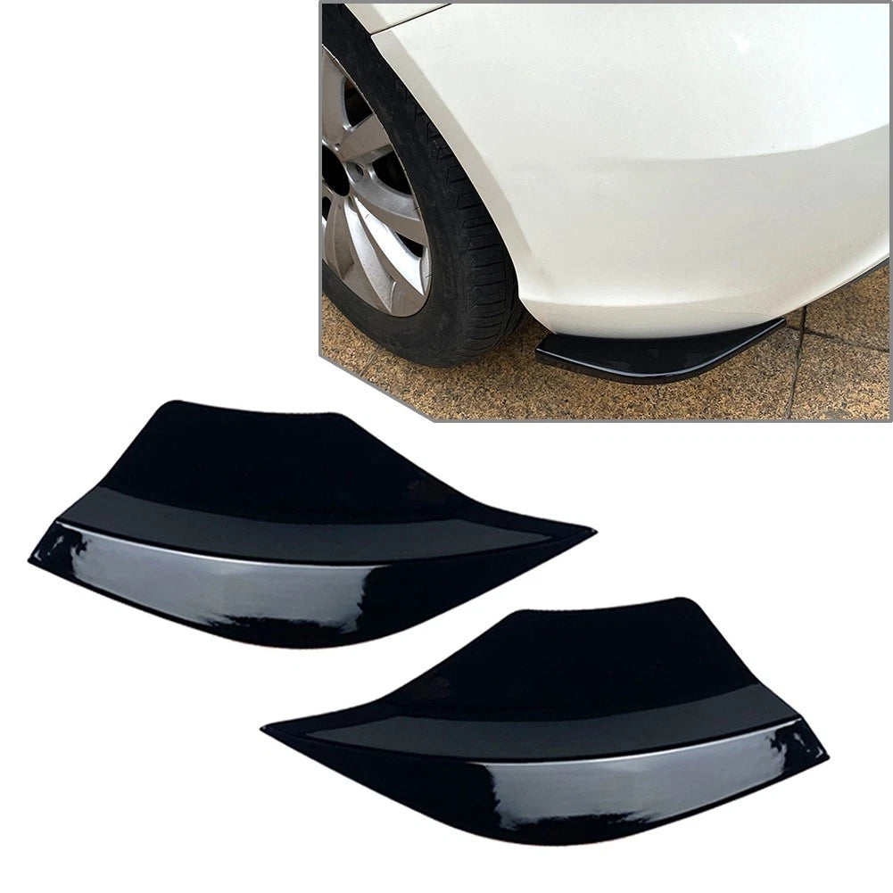2X Rear Bumper Side Splitters Canards for Benz A Class W176 (2013–2018) Black