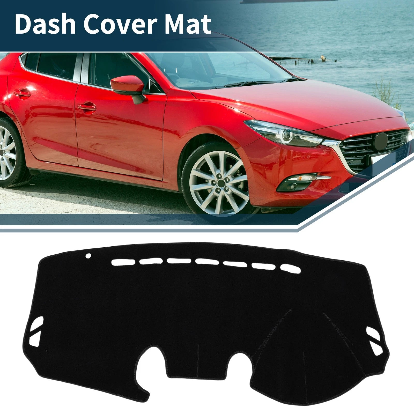 Dashboard Dash Cover Mat Replacement for Mazda 2 Demio 2007–2014