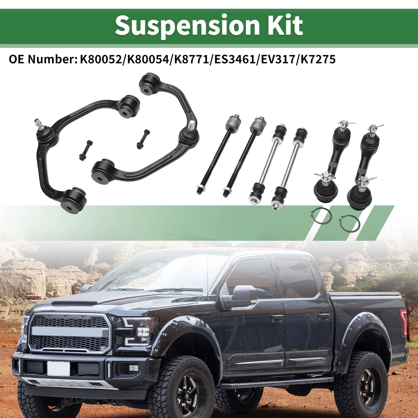 10 Pcs Front Upper Control Arms Replacement for Ford Ranger 2WD (1998–2011)
