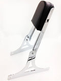 Chrome Backrest Sissy Bar with Leather Pad for Harley Softail (2000–2017)