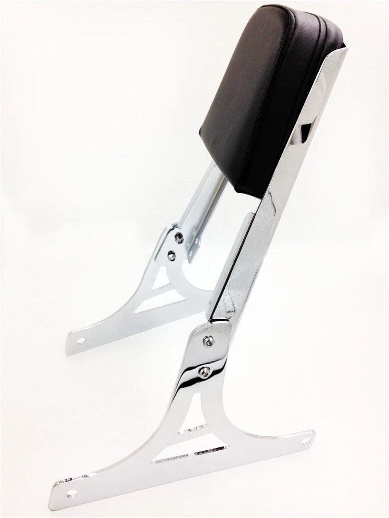 Chrome Backrest Sissy Bar with Leather Pad for Harley Softail (2000–2017)