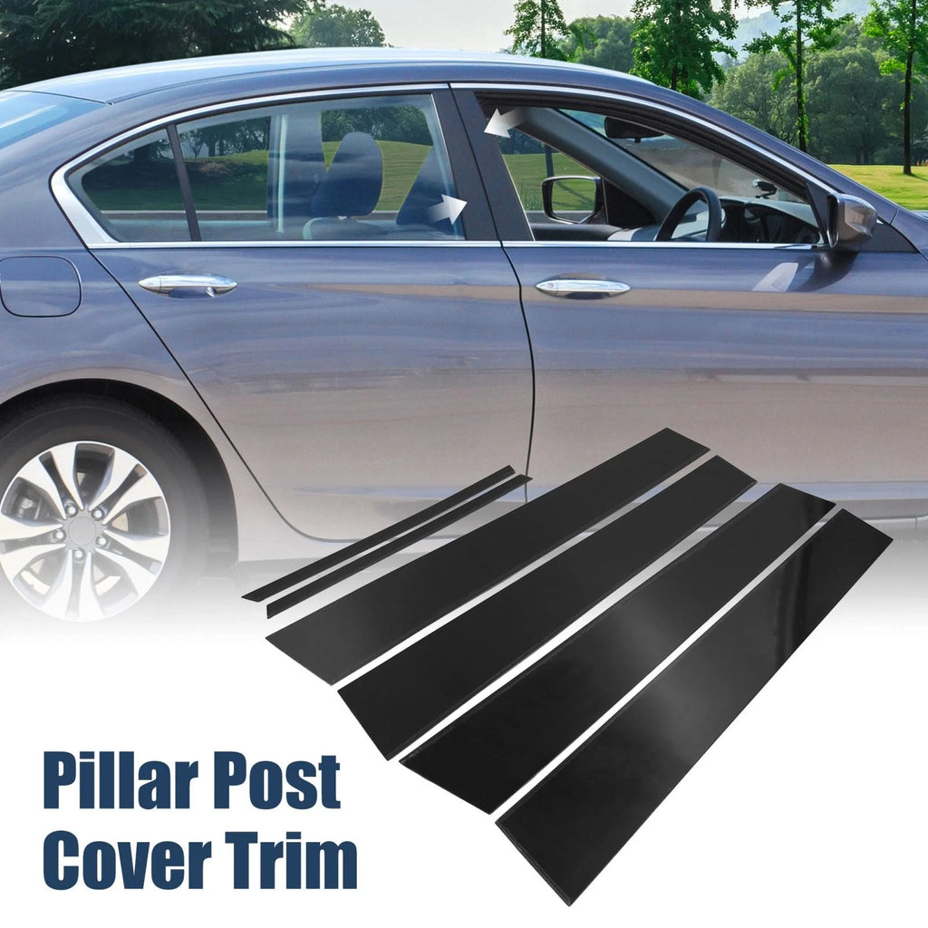 6pcs Door Window Pillar Post Protector Cover Trim for Toyota Corolla (2014–2018)