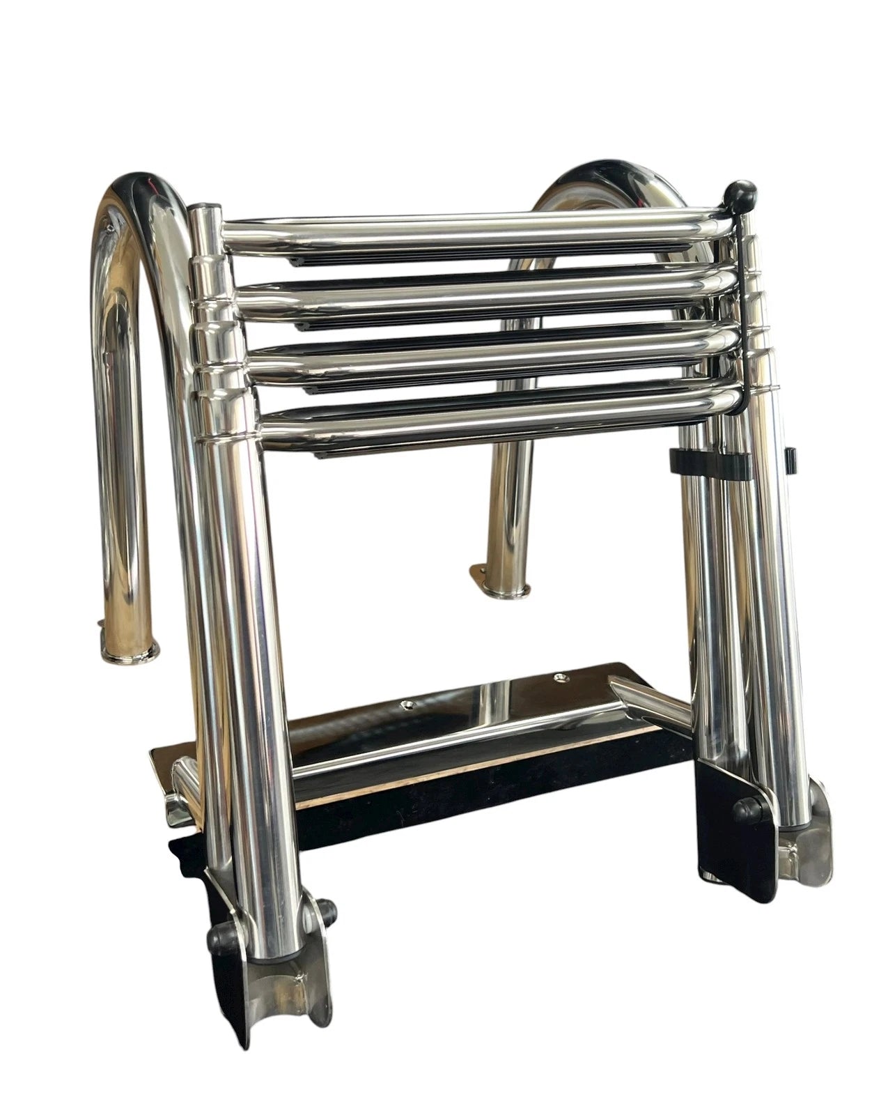 Folding 4 Step Telescoping Ladder for White Water B00351PL-WS