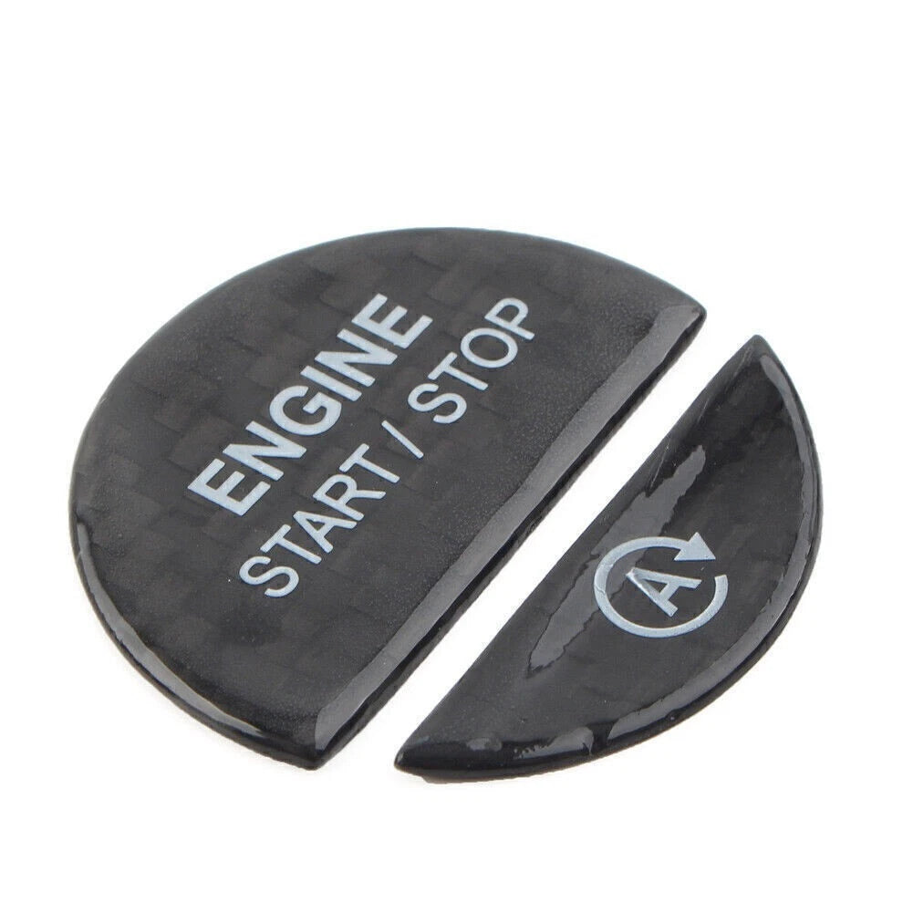 Black Engine Start Stop Button Cover for Mercedes Benz C Class (2022–Present)