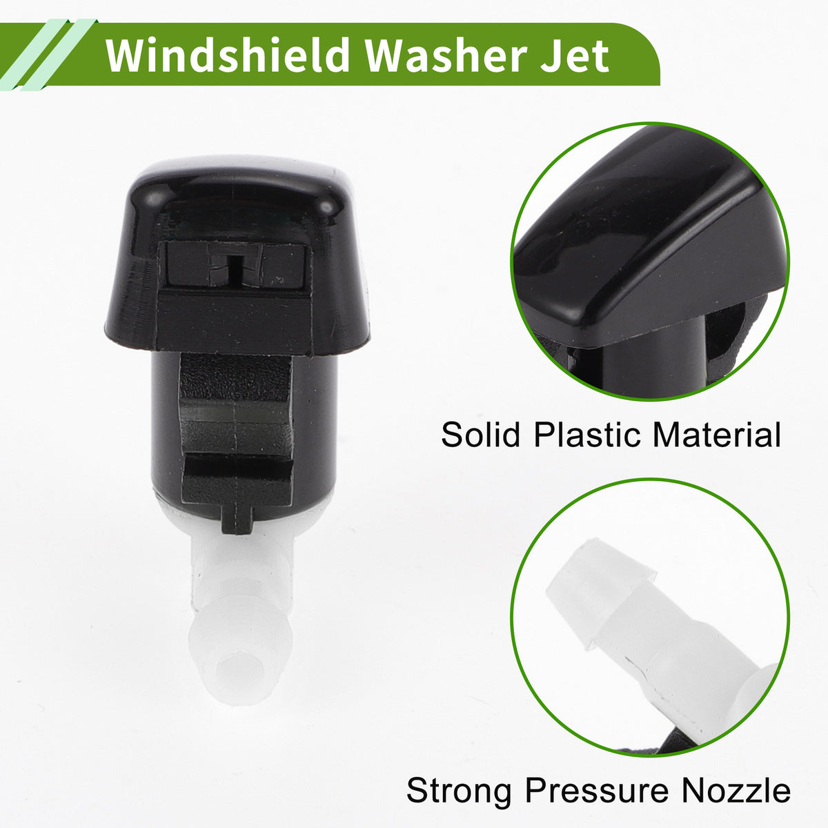 Windshield Washer Nozzle 2 Pack with Hose Connector for Ford Edge (2007–2011)