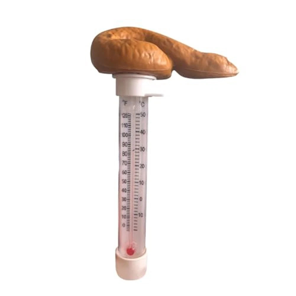 Floating Poop Thermometer for Pool Water Gauge (Fahrenheit/Celsius)