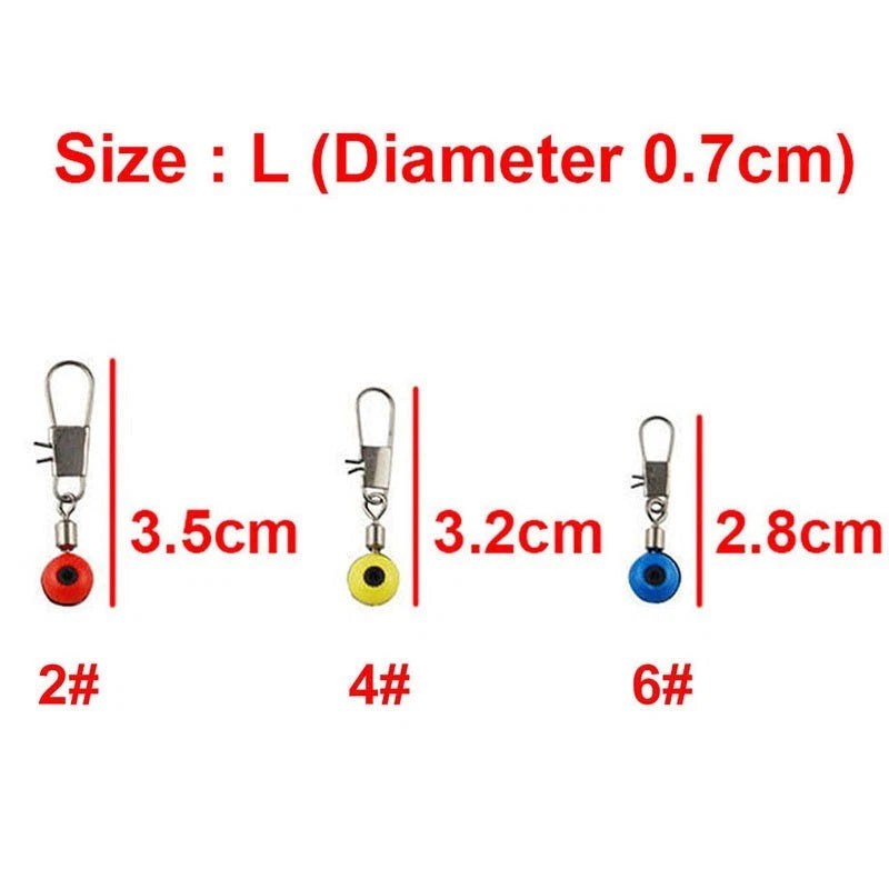 100 Pc Plastic Hard Swivel Snap for Fishing