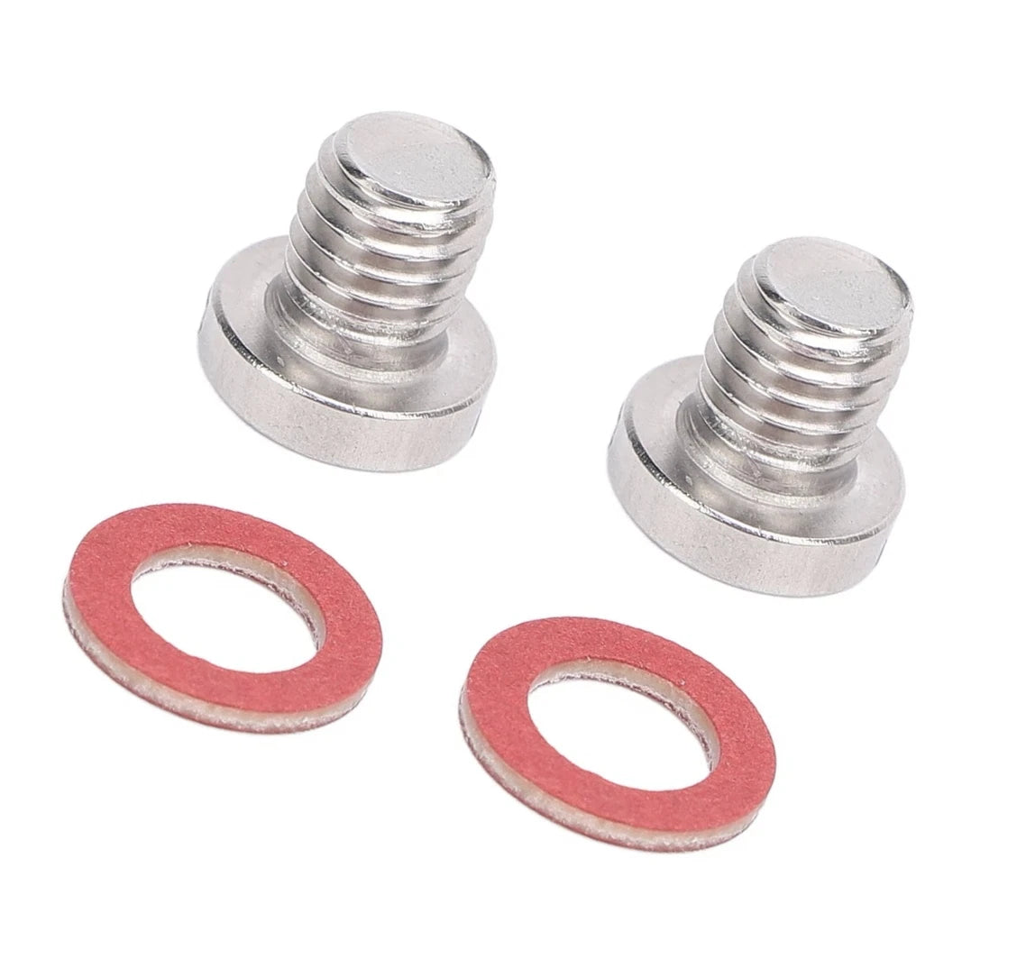 Set of 2 Stainless Steel Plug Screws for Yamaha Outboard Engine (90340-08002-00, 9043008020)