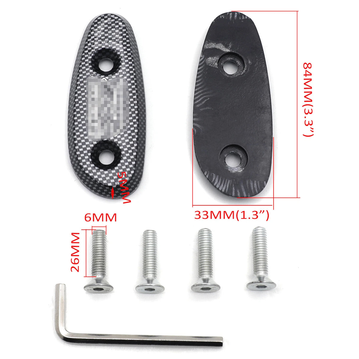Mirror Block Off Base Plates for Suzuki GSX-R 600 750 1000 (2001–2004) Carbon