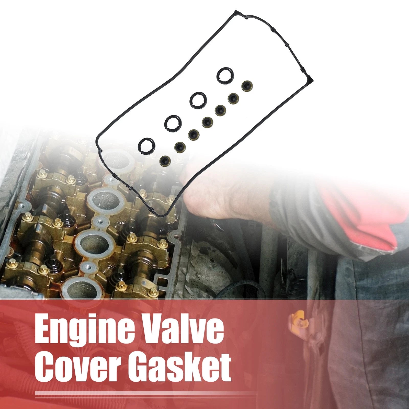 Engine Valve Cover Gasket Set Replacement for Honda CR-V (1997–2001)