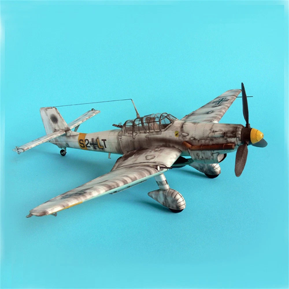 1/33 Paper Ju-87 D-3 Junkers Dive Bomber Aircraft Model Display Unassembled