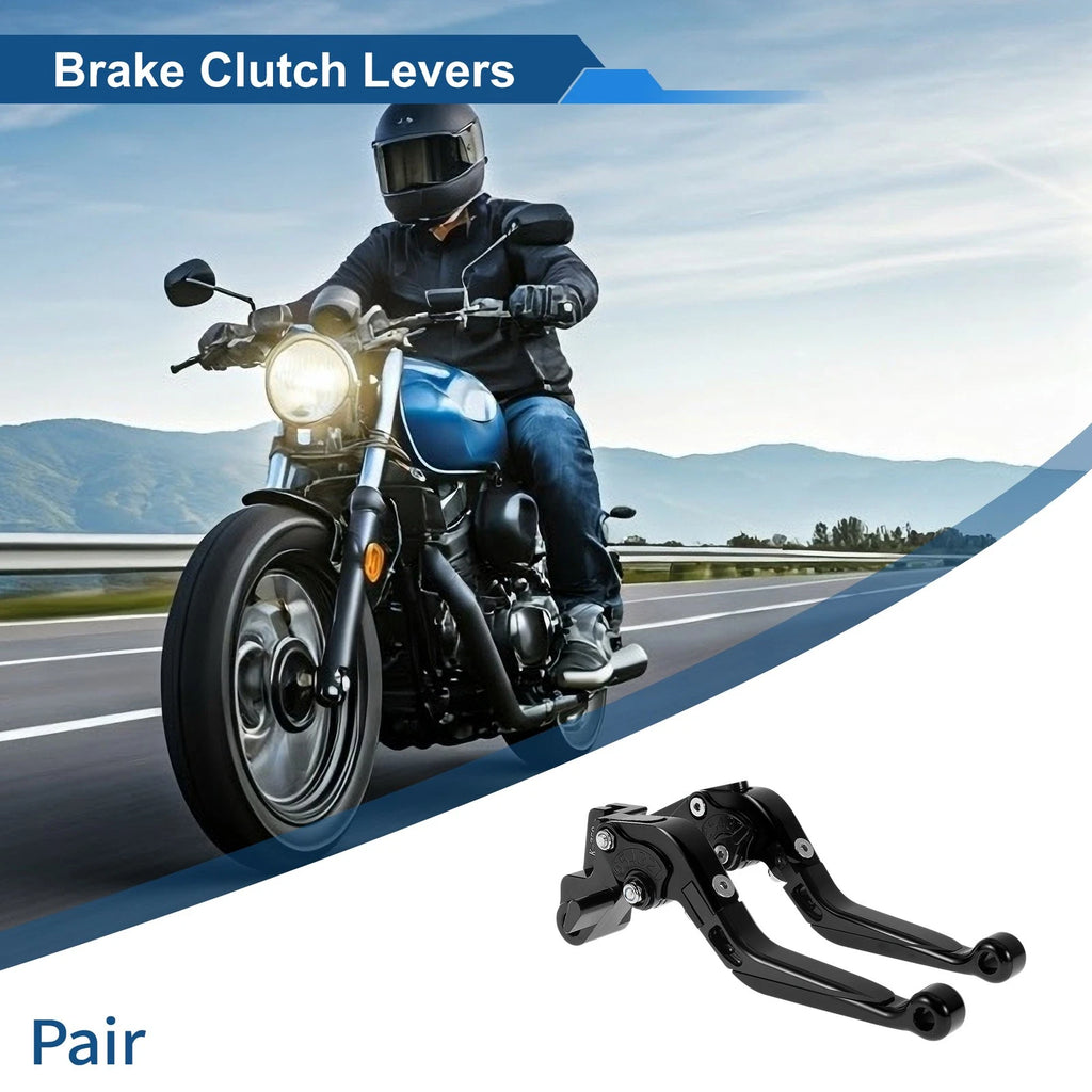Adjustable Brake Clutch Lever for Kawasaki ER-5 (2004–2005) Solid Black